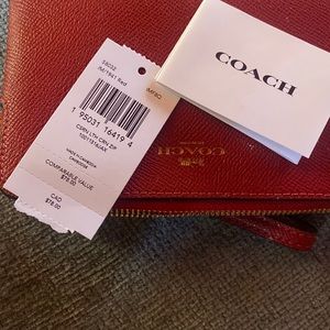 coach wallet red